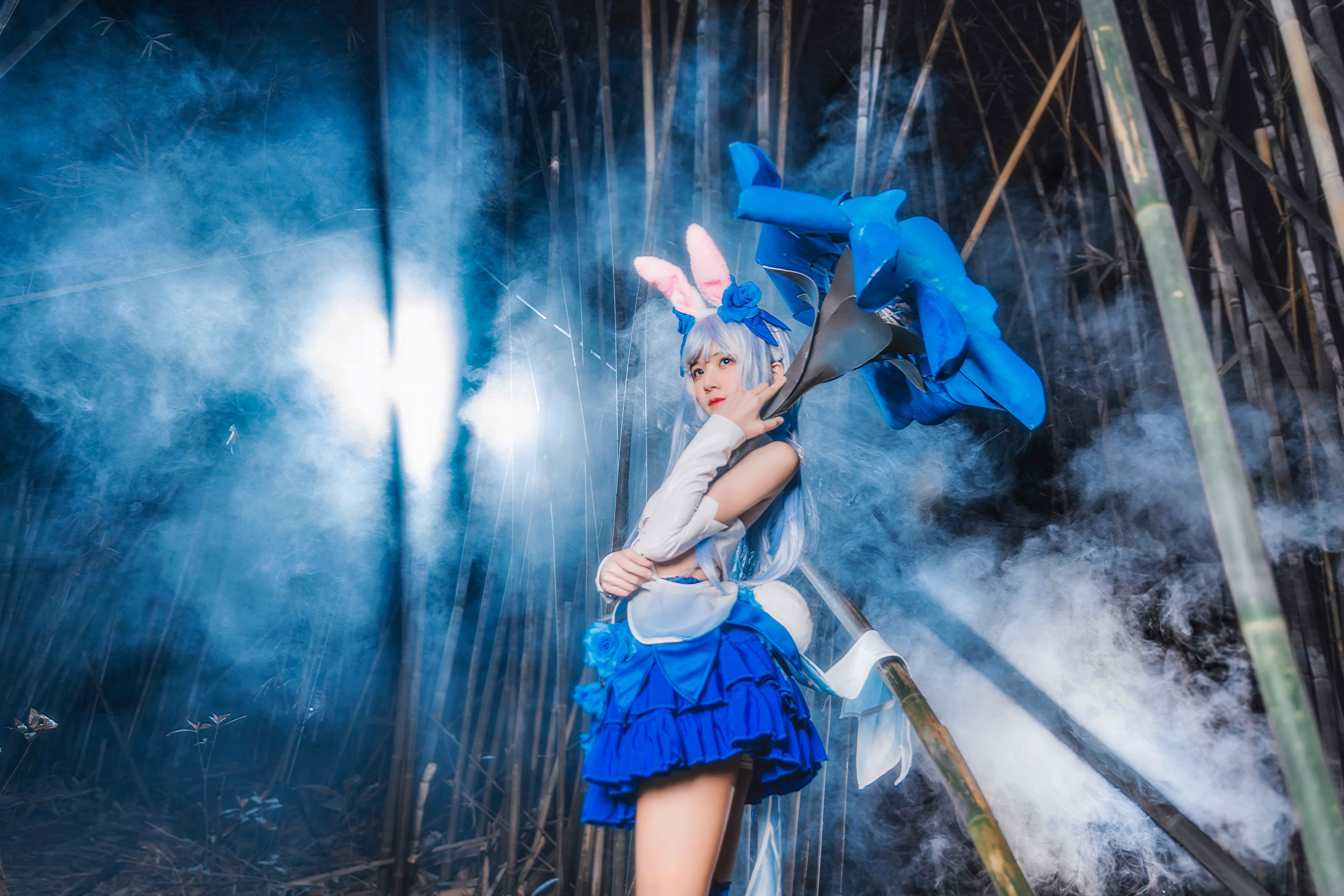 桜桃喵绝美公孙离COS:花间舞蓝烟幻境13张高清图集