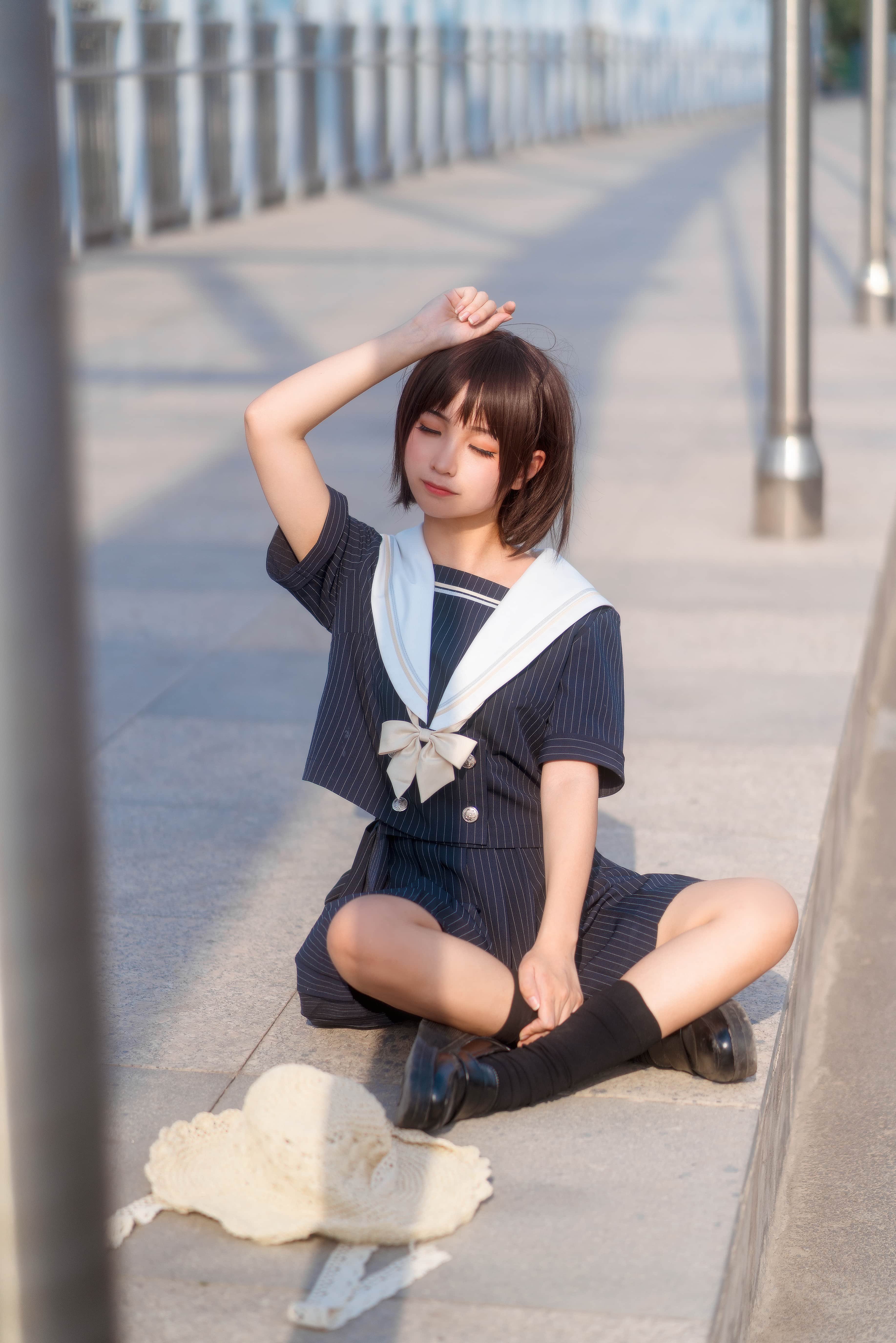 蠢沫沫天台JK制服写真集:青春少女的日系校园物语